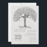 Invitation Die Cut Grey Romantic Tree Inséparable Woodgrain<br><div class="desc">Rustique Tourbillonnant Gris Lovebird Arbre Gris Gris Gris Gris Gros Gris Romantique Initiales sculptées dans l'arbre Trunk Die Coupe Faire-part de mariage de forme de balise</div>