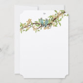 Invitation Die Cut Jaune Turquoise Aqua Blue Bird Wedding Inv (Dos)