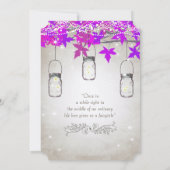 Invitation Die Cut Rayon Purple Mason Jar Mariage (Dos)