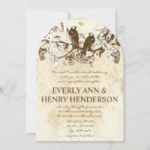 Invitation Die Cut Rustic Cherry Blossom Inséparables Mariage (Devant)