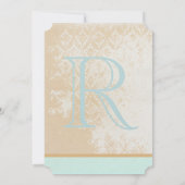 Invitation Die Cut Rustic Inséparable Birdcage Mariage (Dos)