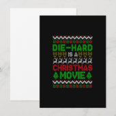 Invitation Die-Hard Est Un Film De Noël Drôle (Devant / Derrière)
