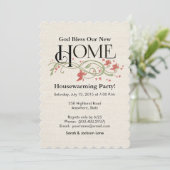 Invitation Dieu bénisse notre maison : Personnalisé (Debout devant)