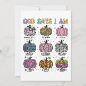 Invitation Dieu dit que je suis la récolte de la chute merci (Devant)