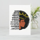 Invitation Dieu Dit Que Vous Êtes Melanin Christian Sista Que (Debout devant)