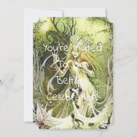 Invitation Dieu et déesse de Beltane (Devant)