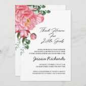 Invitation Dieu merci pour l'invitation de douches pour petit (Devant / Derrière)