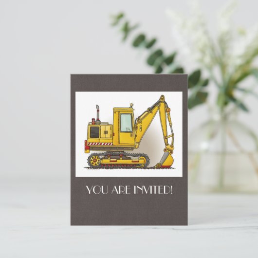 Invitation Digger Shovel (Debout devant)