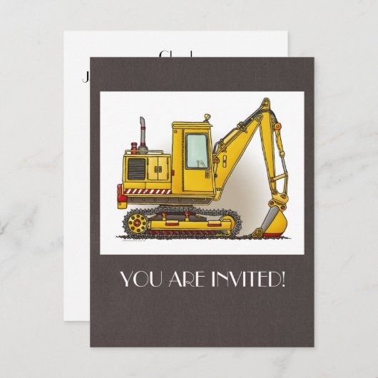 Invitation Digger Shovel (Devant / Derrière)