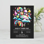 Invitation Digital Candy Dream Anniversaire (Debout devant)