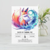 Invitation Digital Chic Fox Anniversaire (Debout devant)