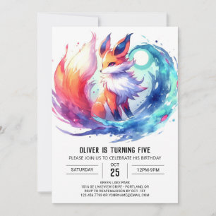 Invitation Digital Chic Fox Anniversaire