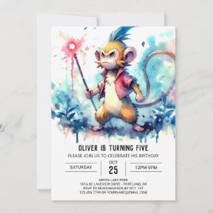 Invitation Digital Chic Singe Anniversaire