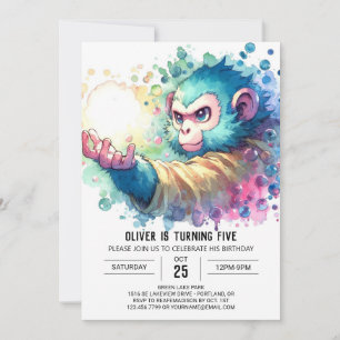 Invitation Digital Chic Singe Anniversaire