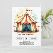 Invitation Digital Colorful Circus Anniversaire (Debout devant)