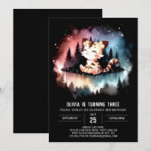 Invitation Digital Dreamy Tiger Anniversaire (Devant / Derrière)