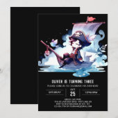 Invitation Digital Elegant Pirate Anniversaire (Devant / Derrière)