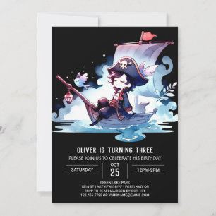 Invitation Digital Elegant Pirate Anniversaire
