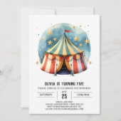 Invitation Digital Happy Celebration Circus Anniversaire (Devant)