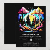 Invitation Digital Into the Woods Anniversaire de enfant (Devant / Derrière)