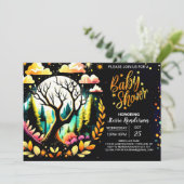 Invitation Digital Into the Woods Celebration Baby shower (Debout devant)