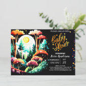 Invitation Digital Into the Woods Editable Baby shower (Debout devant)