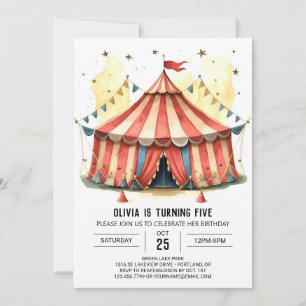 Invitation Digital Magic Happy Circus Anniversaire