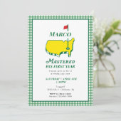 Invitation Digital Masters First Birthday Invitations, Golf (Debout devant)