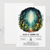 Invitation Digital Nature Kids Woodland Anniversaire (Devant / Derrière)