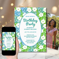Digital & Papier Fleurs d'invitation d'anniversair