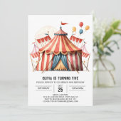 Invitation Digital Pastel Magic Circus Anniversaire (Debout devant)