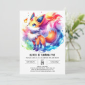 Invitation Digital Rustic Fox Anniversaire (Debout devant)