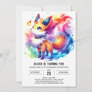 Invitation Digital Rustic Fox Anniversaire