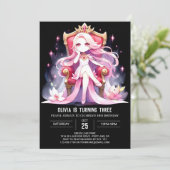 Invitation Digital Simple Princess Anniversaire (Debout devant)