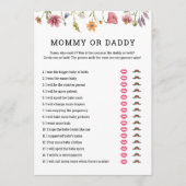 Invitation Digital Wildflower Baby shower maman ou papa jeu (Devant)