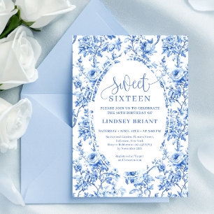 Invitation digitale pour un Sweet Sixteen aux rose