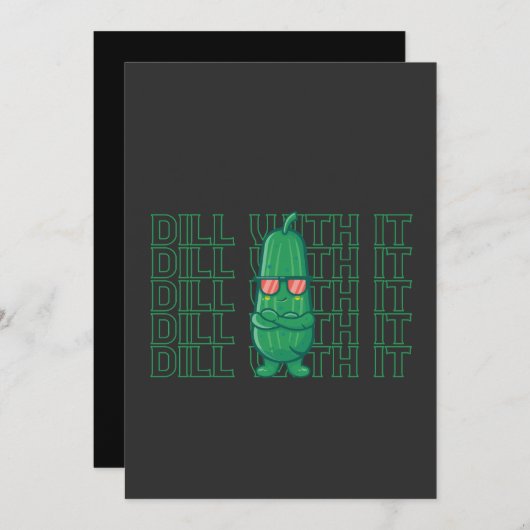 Invitation Dill With It Funny meme Pickle Lunettes de soleil (Devant / Derrière)