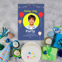 Invitation d'illustration d'anniversaire doux