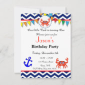 Invitation d'illustration de crabe (Devant)