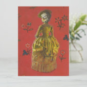 Invitation d'illustration de mode féminine (Debout devant)