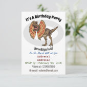 Invitation Dilophosaurus dessin animé (Debout devant)