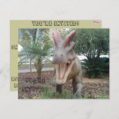Invitation Dilophosaurus Dinosaur (Devant / Derrière)