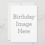 Invitation d'image d'anniversaire unique (Devant)