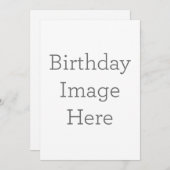 Invitation d'image d'anniversaire unique (Devant / Derrière)