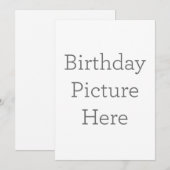 Invitation d'images d'anniversaire unique (Devant / Derrière)