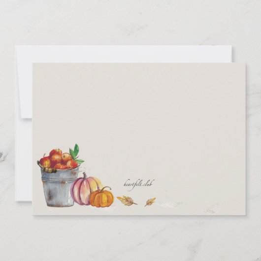 Invitation d'images d'automne (Dos)