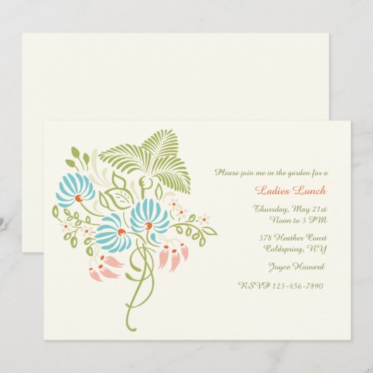 Invitation d'imaginaire de fleur (Devant / Derrière)