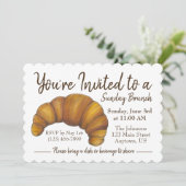Invitation Dimanche Brunch Petit déjeuner Flaky Croissant Pât (Debout devant)