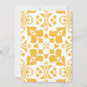 Invitation Dimanche de Pâques Brunch Moderne Jaune Élégant Fl (Dos)