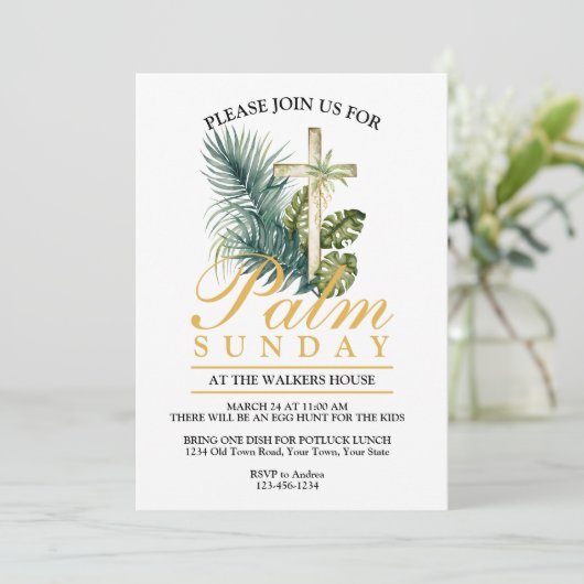 Invitation Dimanche des Rameaux (Debout devant)
